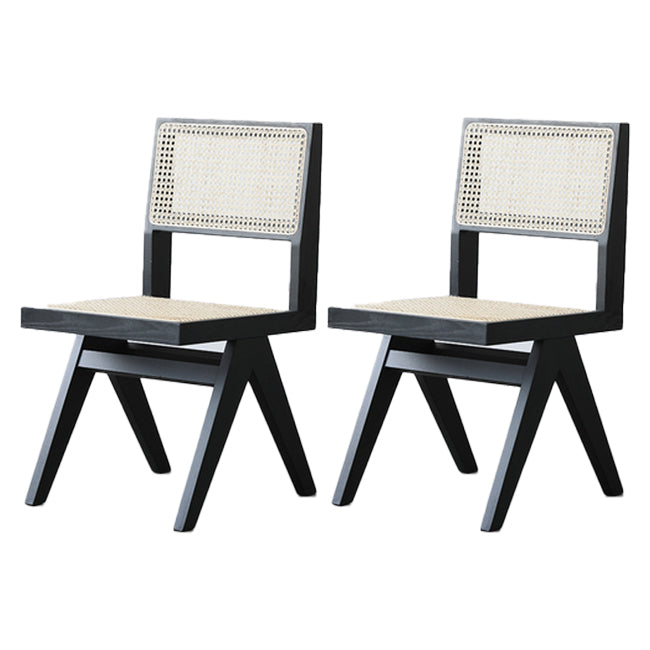 Sillas de comedor de estilo tradicional, silla lateral sin brazos de cocina con patas de madera
