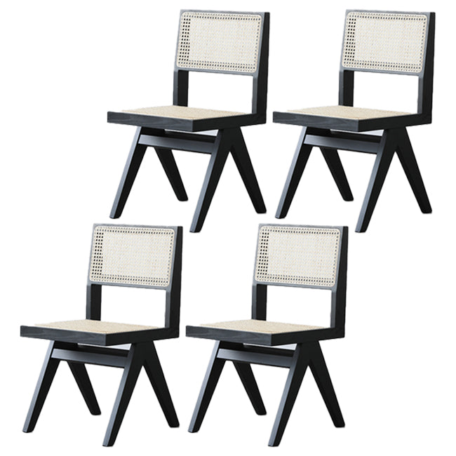 Sillas de comedor de estilo tradicional, silla lateral sin brazos de cocina con patas de madera