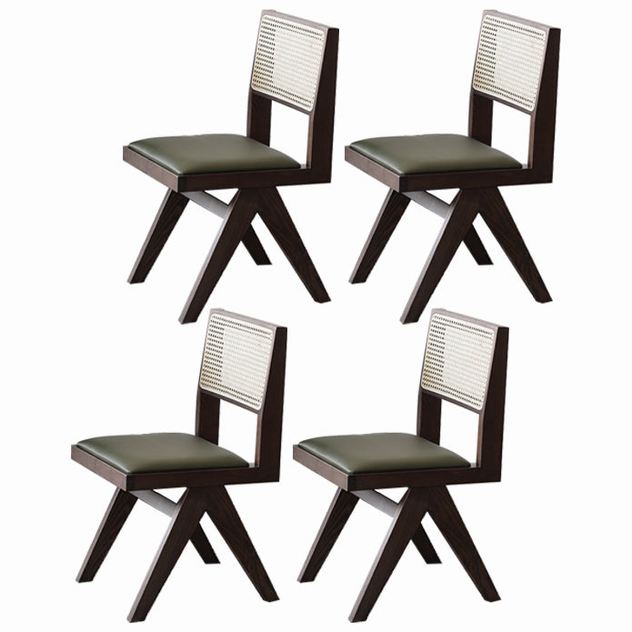 Sillas de comedor de estilo tradicional, silla lateral sin brazos de cocina con patas de madera