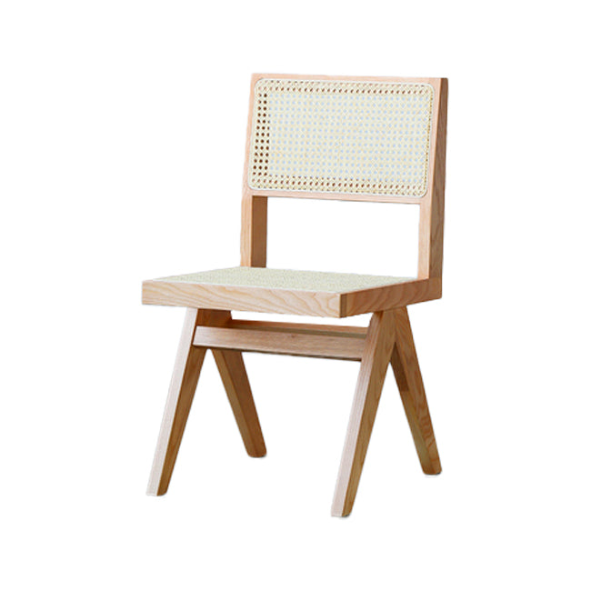 Chaises de salle à manger de style traditionnel, chaise d'appoint de cuisine sans accoudoirs avec pieds en bois