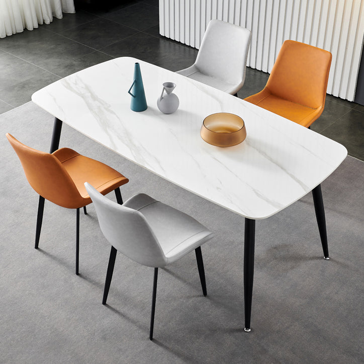 Industrial Style Metal Chairs Set Solid Back Side Kitchen Dining Room Chair