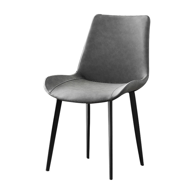 Industrial Style Metal Chairs Set Solid Back Side Kitchen Dining Room Chair