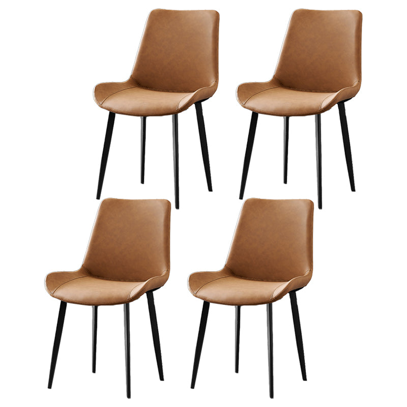 Industrial Style Metal Chairs Set Solid Back Side Kitchen Dining Room Chair