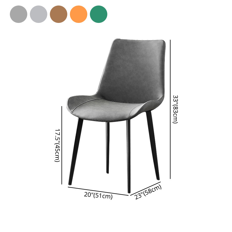 Industrial Style Metal Chairs Set Solid Back Side Kitchen Dining Room Chair