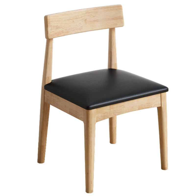 Chaise de salle à manger en bois industrielle, chaise d'appoint rembourrée sans accoudoirs à dossier ouvert, pour la maison