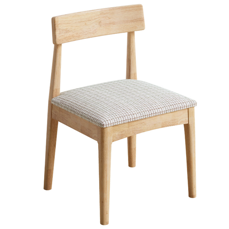 Chaise de salle à manger en bois industrielle, chaise d'appoint rembourrée sans accoudoirs à dossier ouvert, pour la maison