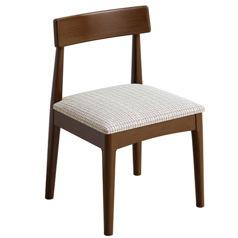 Industrial Wood Dining Chair Home Armless Upholstered Open Back Single Dining Side Chair