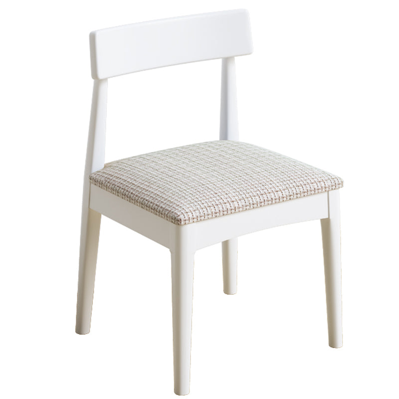 Industrial Wood Dining Chair Home Armless Upholstered Open Back Single Dining Side Chair