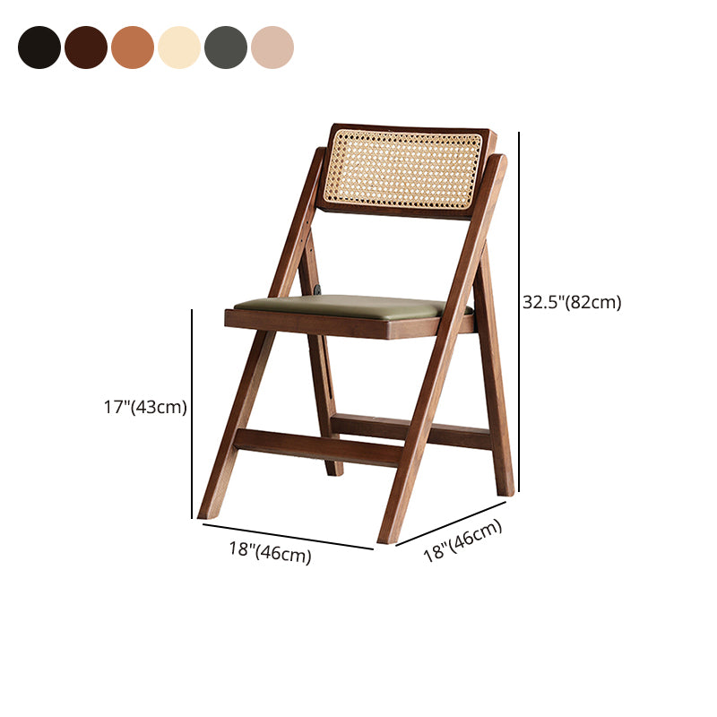Silla de comedor casera de madera industrial, silla lateral de comedor sin brazos con respaldo abierto y respaldo de caña