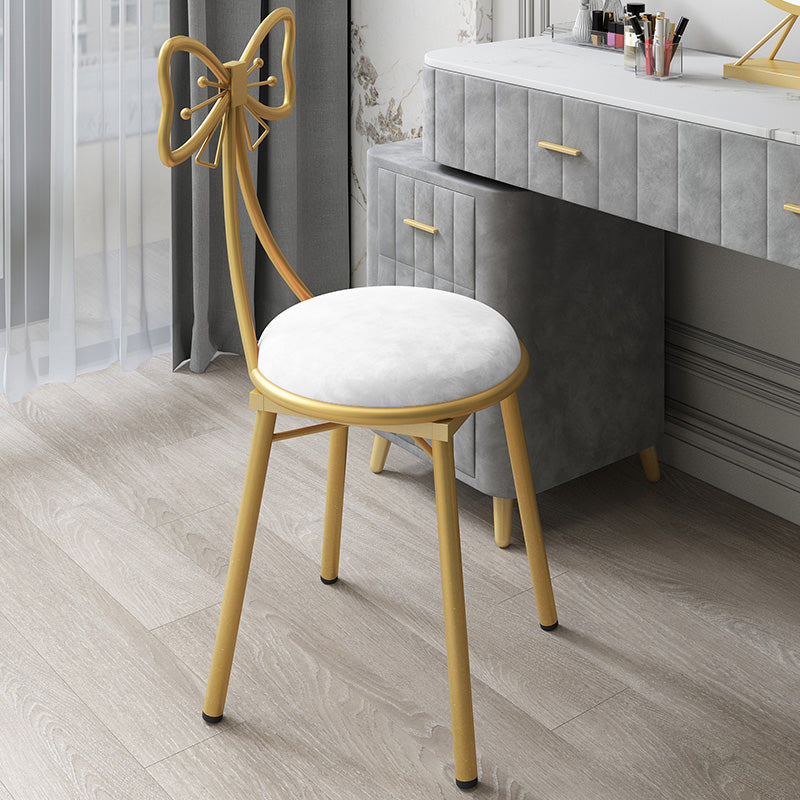 Silla lateral de comedor con respaldo abierto de estilo escandinavo, sillas de comedor tapizadas sin brazos