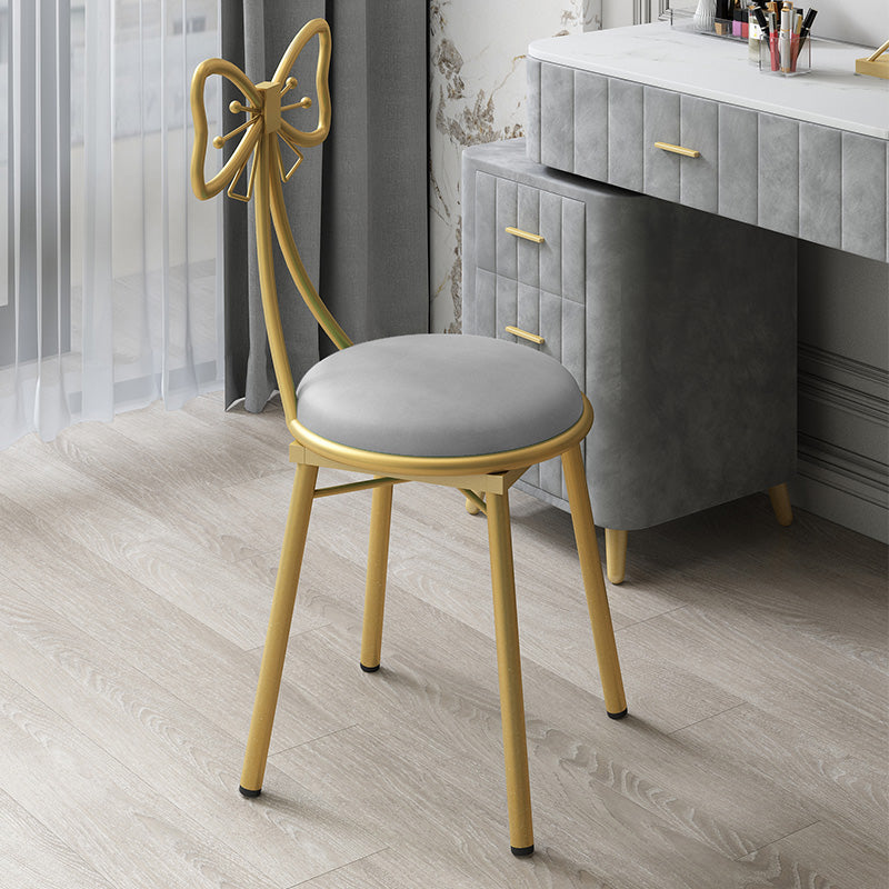 Chaise de salle à manger à dossier ouvert de style scandinave, chaises de salle à manger sans bras rembourrées
