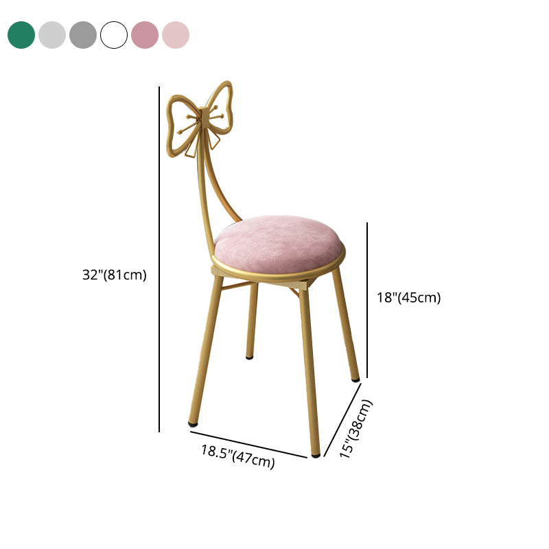 Silla lateral de comedor con respaldo abierto de estilo escandinavo, sillas de comedor tapizadas sin brazos