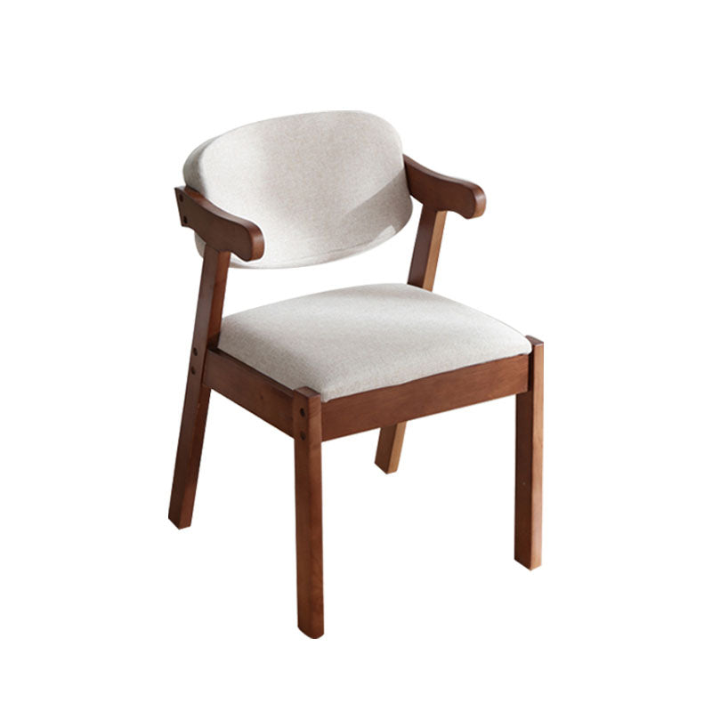 Chaise de salle à manger en bois contemporaine, chaise latérale de salle à manger simple à dossier ouvert