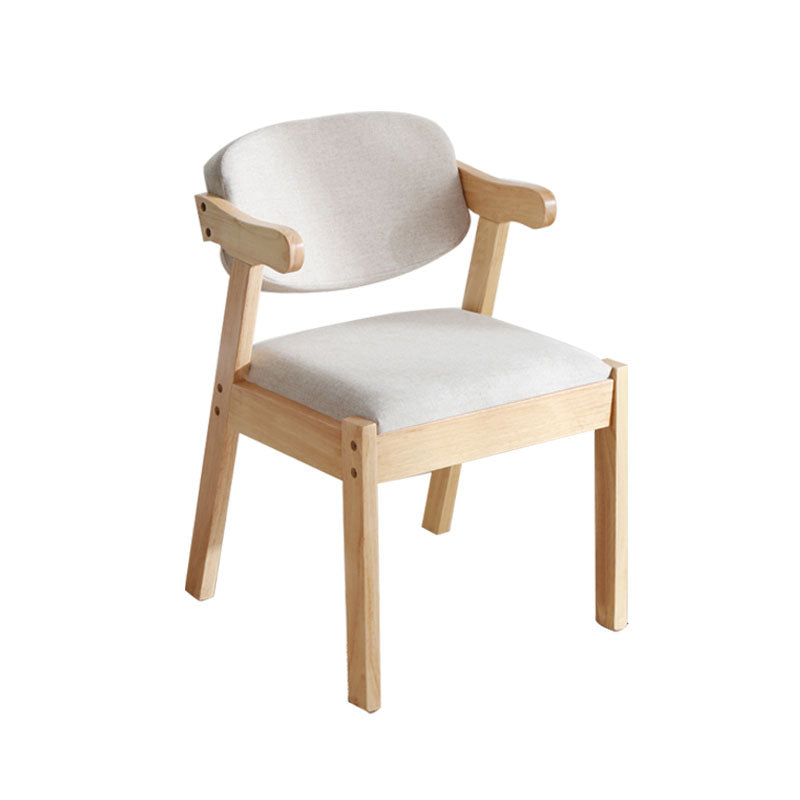 Chaise de salle à manger en bois contemporaine, chaise latérale de salle à manger simple à dossier ouvert