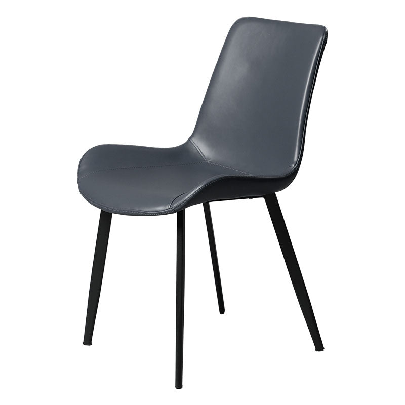 Chaises de salle à manger à dossier solide de style minimaliste, chaises de salle à manger en cuir pour la maison