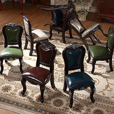 Chaise de salle à manger en bois massif de Style Victoria, chaises latérales à dossier ouvert pour cuisine