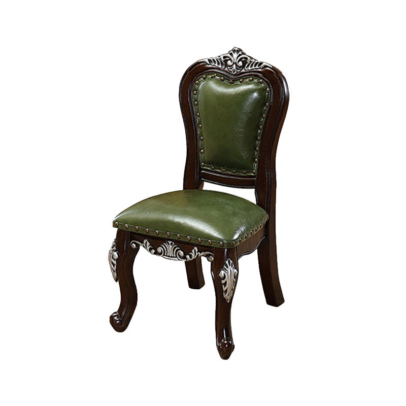 Victoria Style Rubberwood Chairs Open Back Side Kitchen Chairs Set