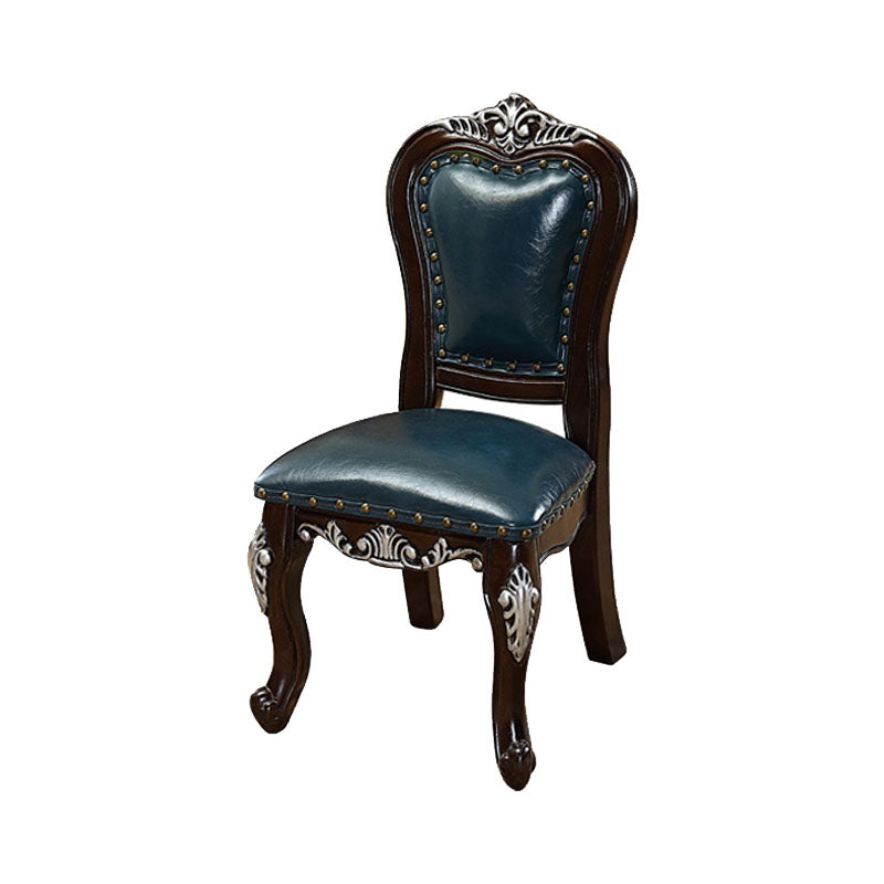 Victoria Style Rubberwood Chairs Open Back Side Kitchen Chairs Set