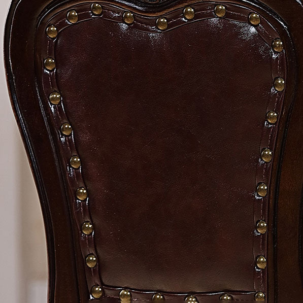 Victoria Style Rubberwood Chairs Open Back Side Kitchen Chairs Set