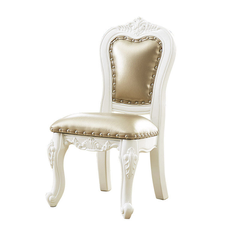 Victoria Style Rubberwood Dining Chairs Kitchen Open Back Dining Chair Set