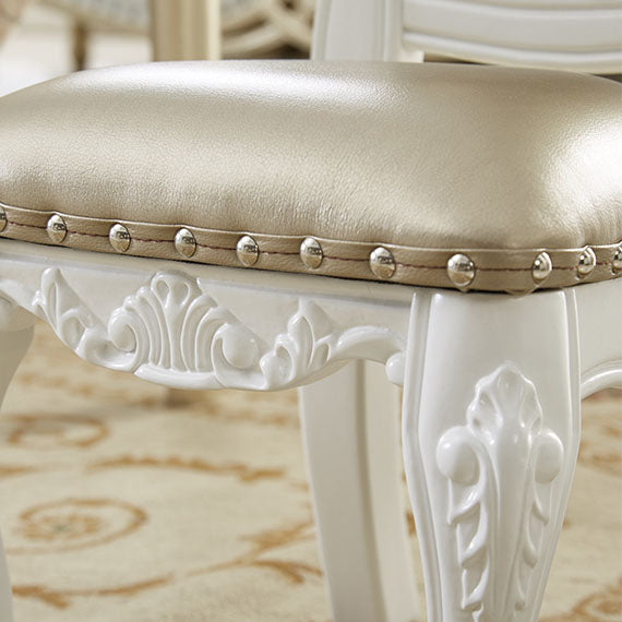 Victoria Style Rubberwood Dining Chairs Kitchen Open Back Dining Chair Set