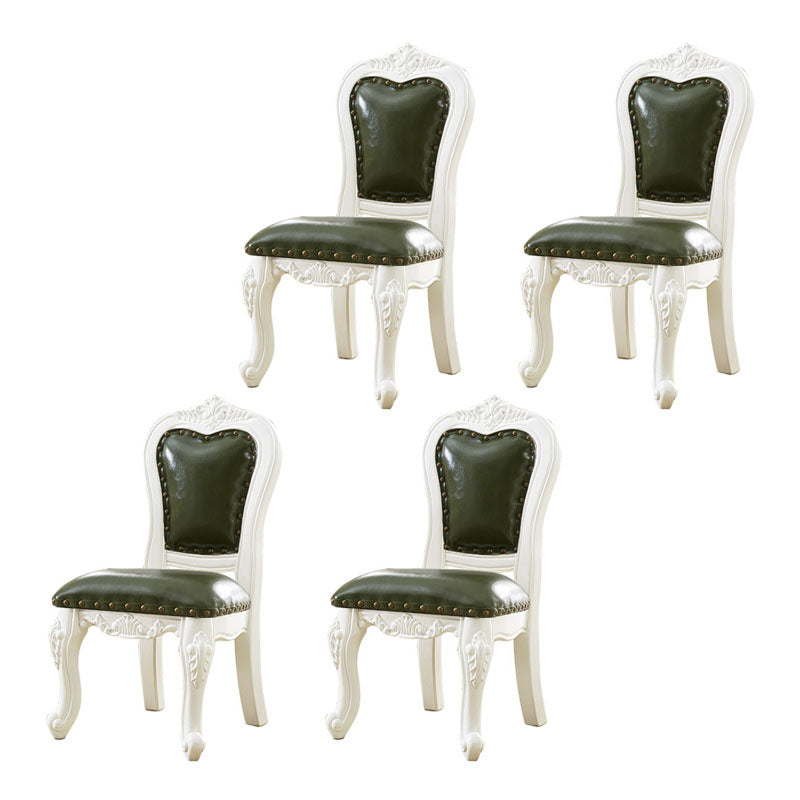 Victoria Style Rubberwood Dining Chairs Kitchen Open Back Dining Chair Set