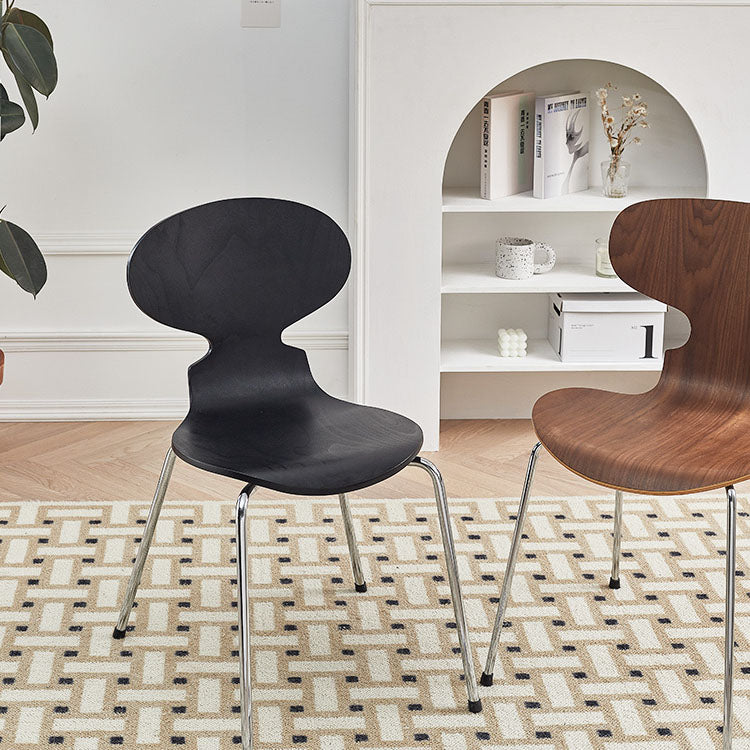 Industriële stijl metalen eetkamerstoel huis vaste rug armloze zijstoel