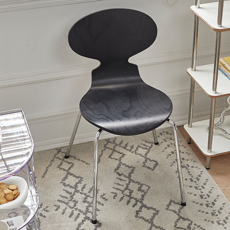 Industriële stijl metalen eetkamerstoel huis vaste rug armloze zijstoel