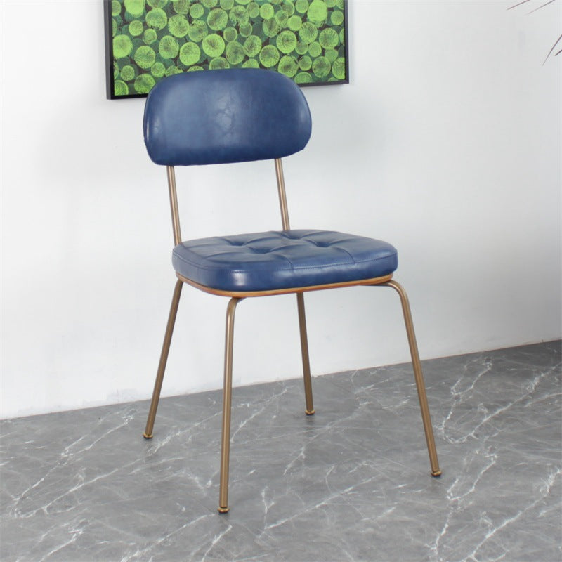Industrial Style Upholstered Armless Dining Chairs Open Back Dining Side Chairs for Kitchen