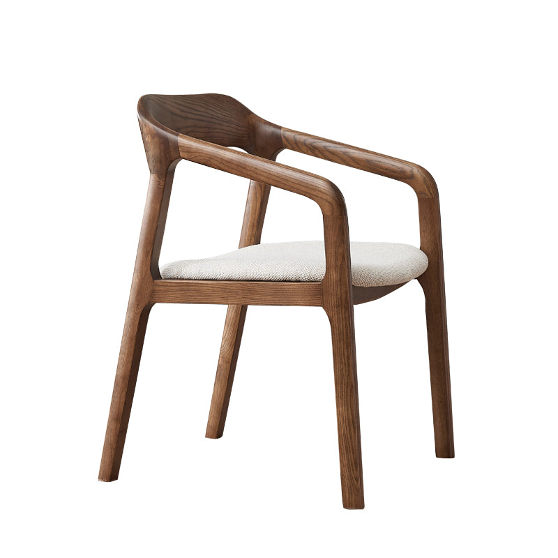 Ensemble de chaises en bois de frêne de style traditionnel, fauteuils de cuisine à dossier ouvert