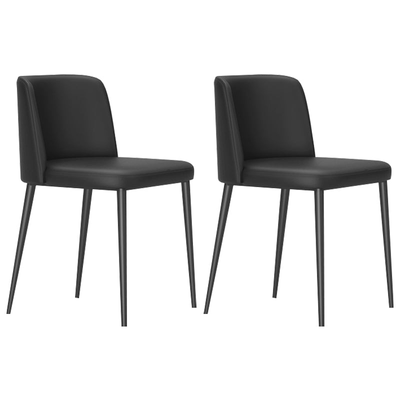 Chaises de salle à manger rembourrées sans accoudoirs de style industriel Chaises de salle à manger à dossier solide (Ensemble de 2)