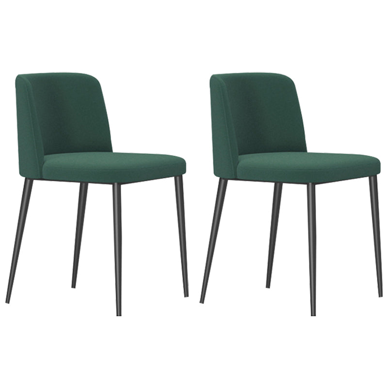 Sillas de comedor tapizadas sin brazos de estilo industrial Sillas de comedor con respaldo sólido (juego de 2)