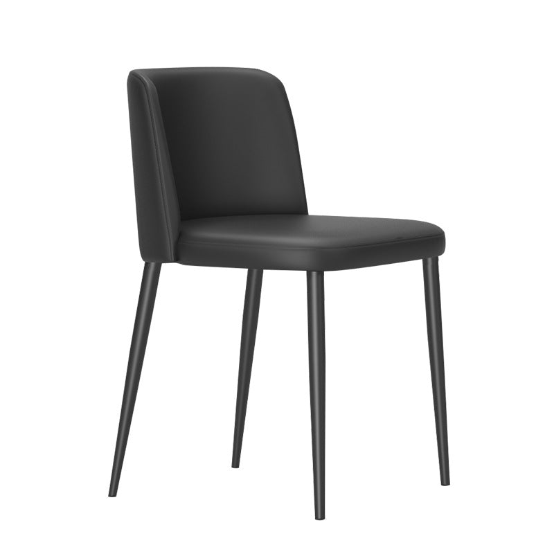 Sillas de comedor tapizadas sin brazos de estilo industrial Sillas de comedor con respaldo sólido (juego de 2)