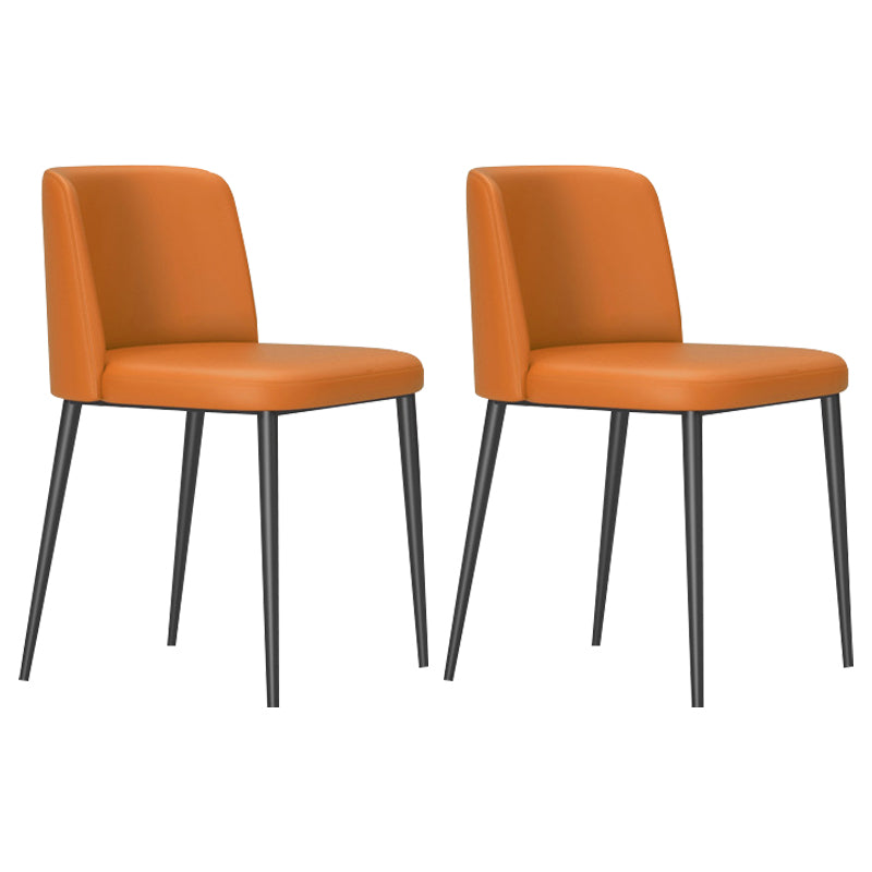 Sillas de comedor tapizadas sin brazos de estilo industrial Sillas de comedor con respaldo sólido (juego de 2)