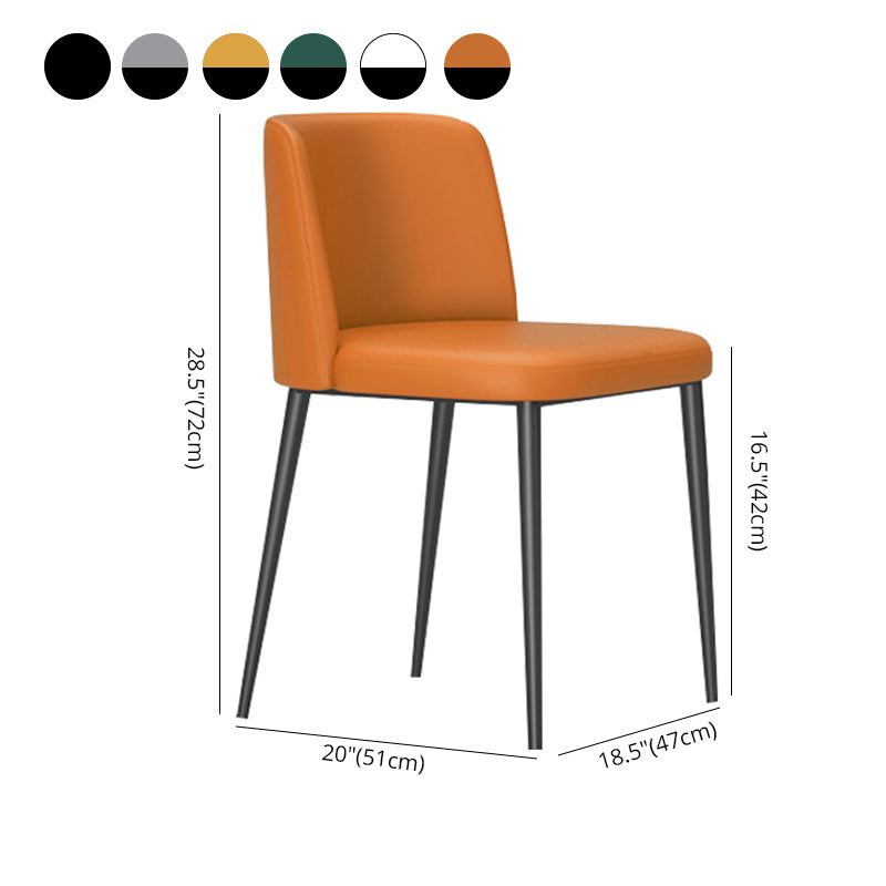 Sillas de comedor tapizadas sin brazos de estilo industrial Sillas de comedor con respaldo sólido (juego de 2)