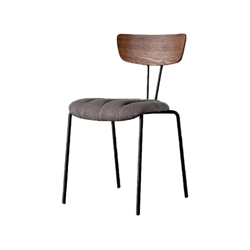 Sillas de comedor de estilo industrial, sillas laterales sin brazos de cocina con patas de metal