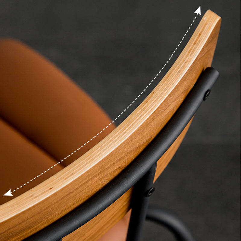 Chaises de salle à manger de style industriel, chaises latérales de cuisine sans accoudoirs avec pieds en métal