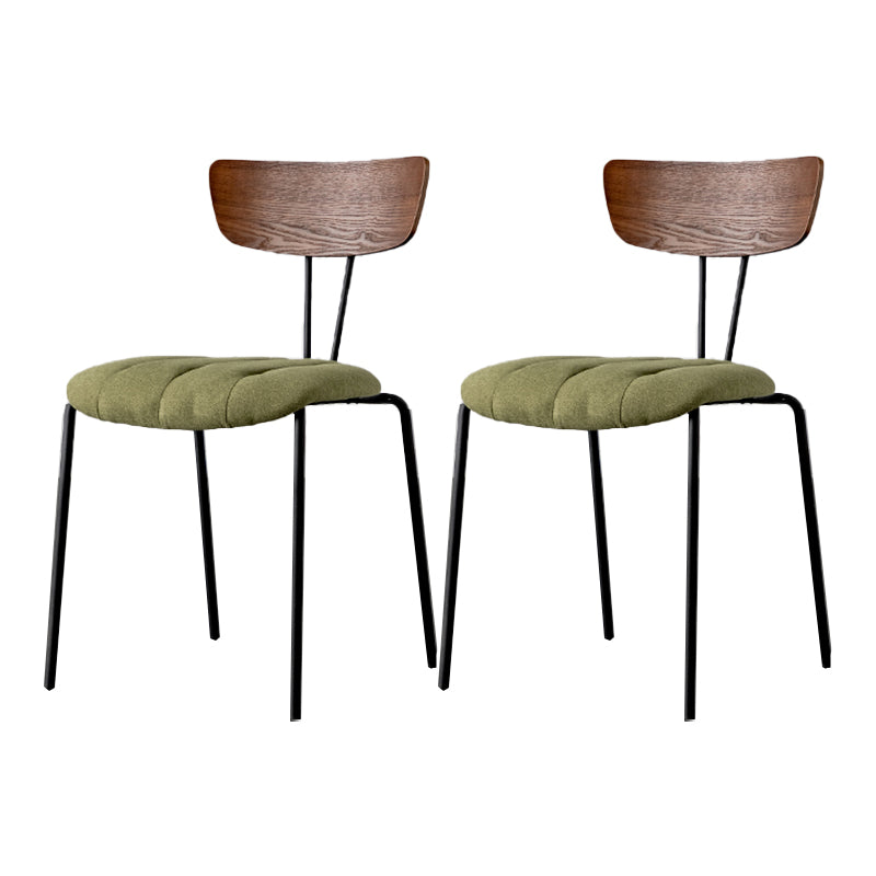 Chaises de salle à manger de style industriel, chaises latérales de cuisine sans accoudoirs avec pieds en métal