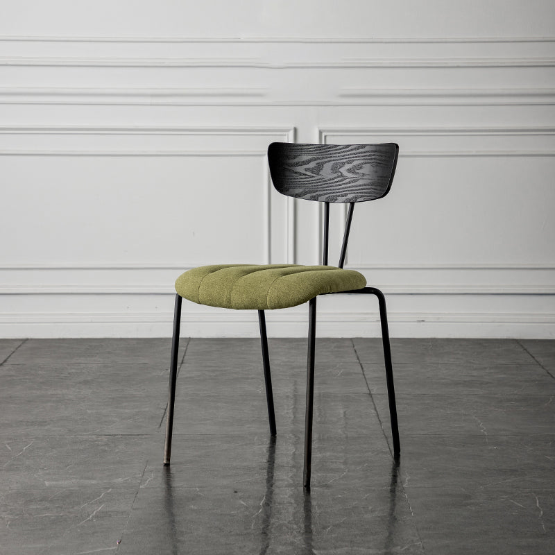 Chaises de salle à manger de style industriel, chaises latérales de cuisine sans accoudoirs avec pieds en métal