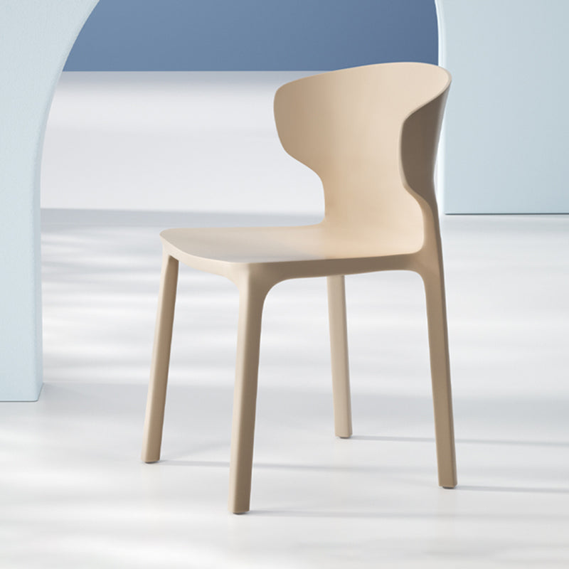 Chaises sans accoudoirs en plastique de style scandinave (Ensemble de 4)