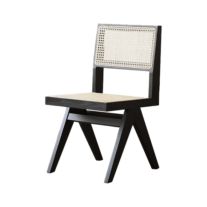 Traditionele stijl eetstoelen keukenarmloze zijstoelen met houten benen