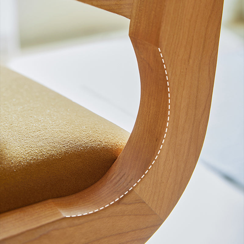 Traditionele stijl eetstoelen keukenarmloze zijstoelen met houten benen