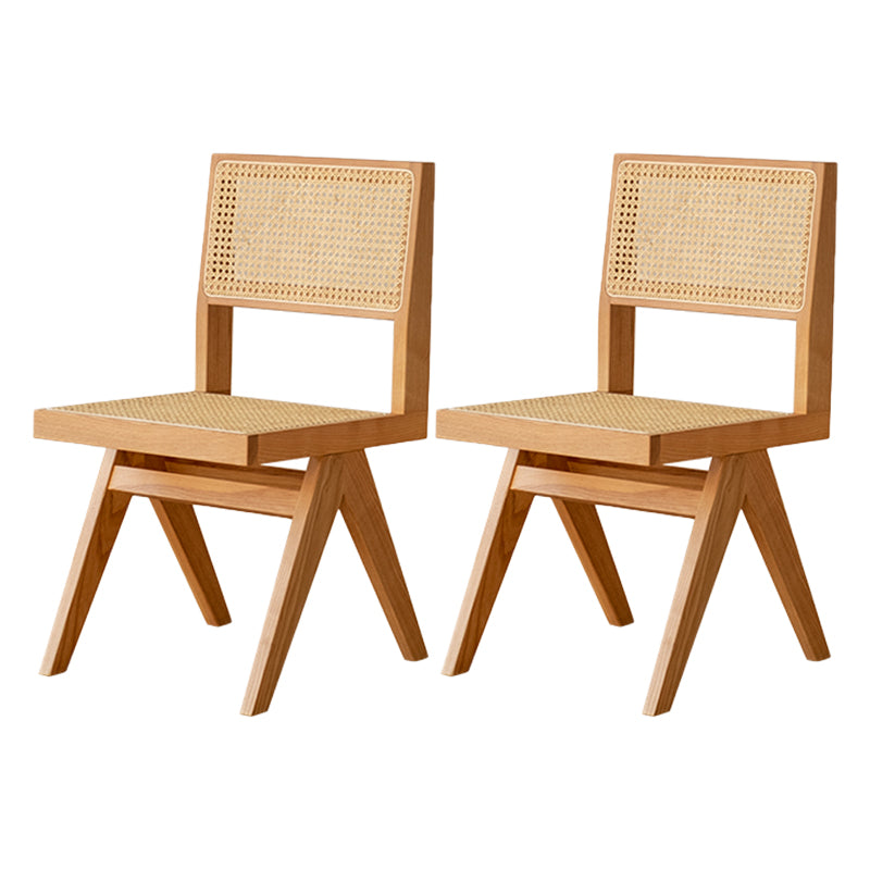 Traditionele stijl eetstoelen keukenarmloze zijstoelen met houten benen