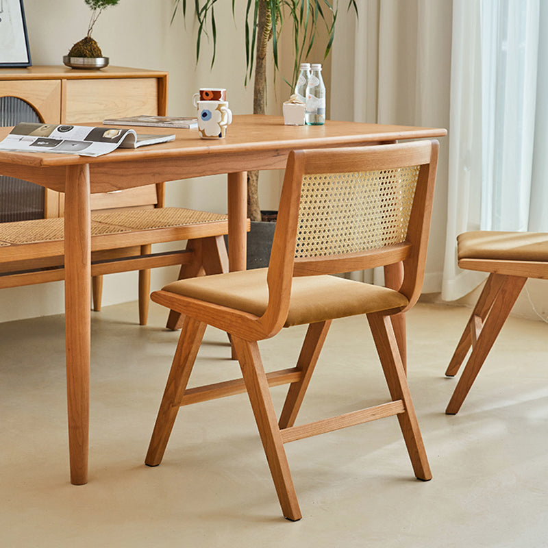 Traditionele stijl eetstoelen keukenarmloze zijstoelen met houten benen