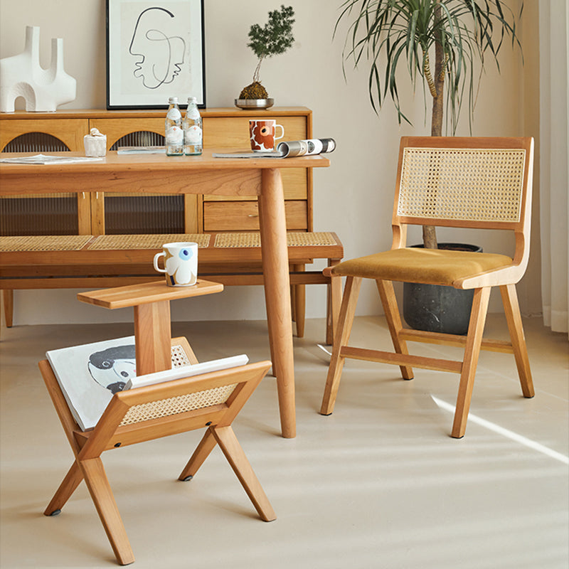 Traditionele stijl eetstoelen keukenarmloze zijstoelen met houten benen