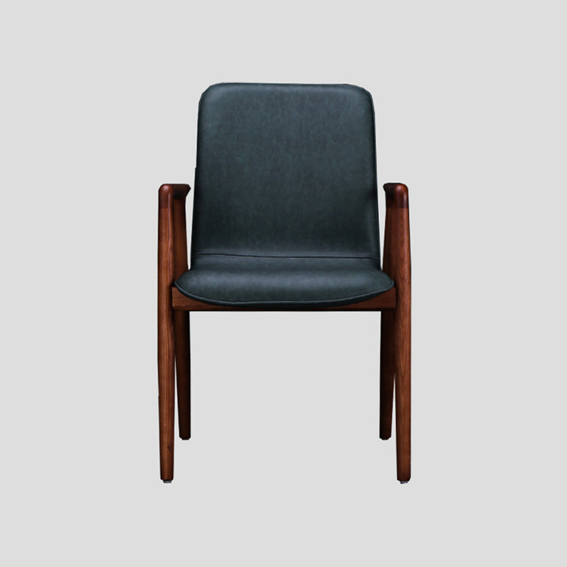 Silla de comedor de estilo tradicional, brazo de cocina, silla individual con patas de madera