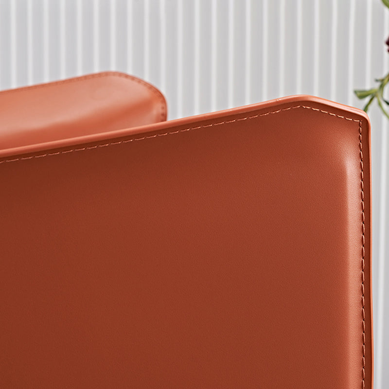 Silla de comedor de metal contemporáneo Comedor Silla individual con respaldo sólido y brazo
