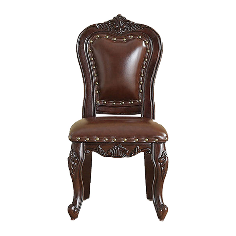 Silla de comedor de estilo tradicional, sillas laterales sin brazos de cocina con patas de madera