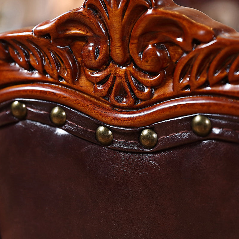 Silla de comedor de estilo tradicional, sillas laterales sin brazos de cocina con patas de madera
