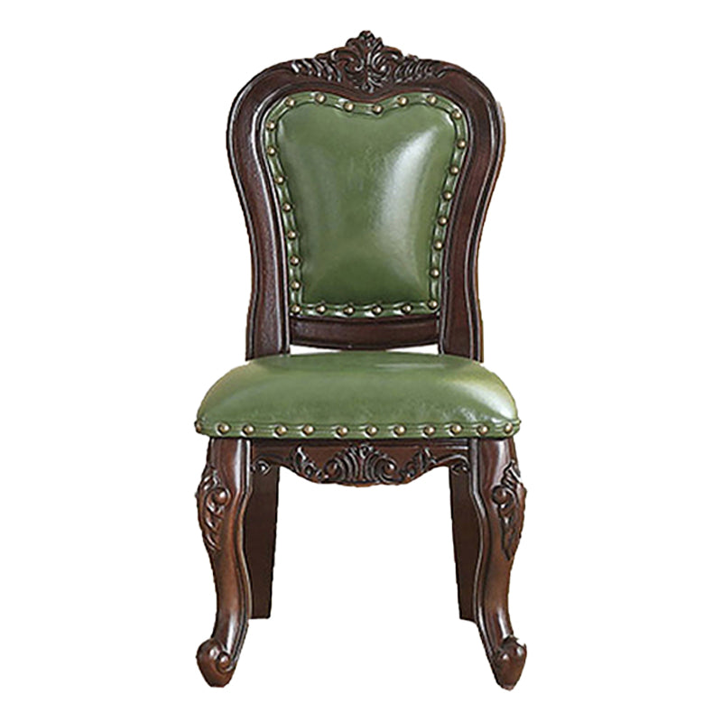 Chaise de salle à manger de style traditionnel, chaises latérales de cuisine sans accoudoirs avec pieds en bois